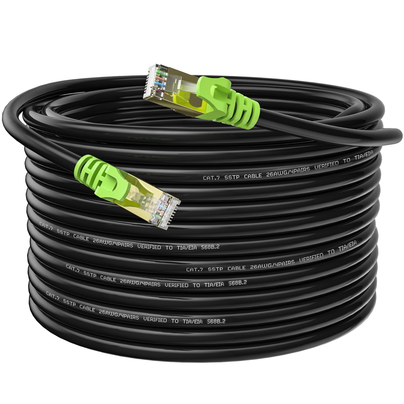 Cable Ethernet Weetcoocm Cat7 De 122 M, 10 Gbps, Impermeable