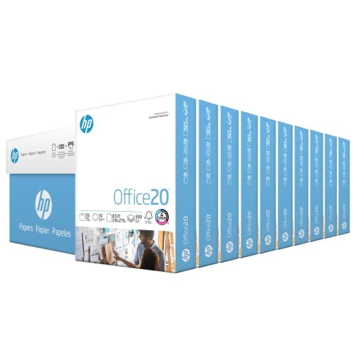 Hp Papers - Papel Para Impresora Hp Office20 8 5 X 11 75 G M² 10 Resmas 5000 Hojas