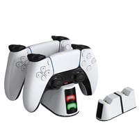 Genérico - Estación De Carga Rápida Dual Compatible Con El Mando De Playstation 5 Y Ps5 Slim, Base De Carga De 2 Unidades Para Accesorios De Gamepad-Blanco
