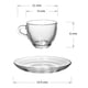 thumbnail image 5 of Set 6 Tazas Cafe Espresso Vidrio 120ml Con Asa Transparente, 5 of 7
