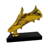 Ioensy - Trofeo De Fútbol Golden Boot, Estatua De Resina, Trofeo Para La Entrada, Decoración Del Hogar Y La Oficina, Base Negra