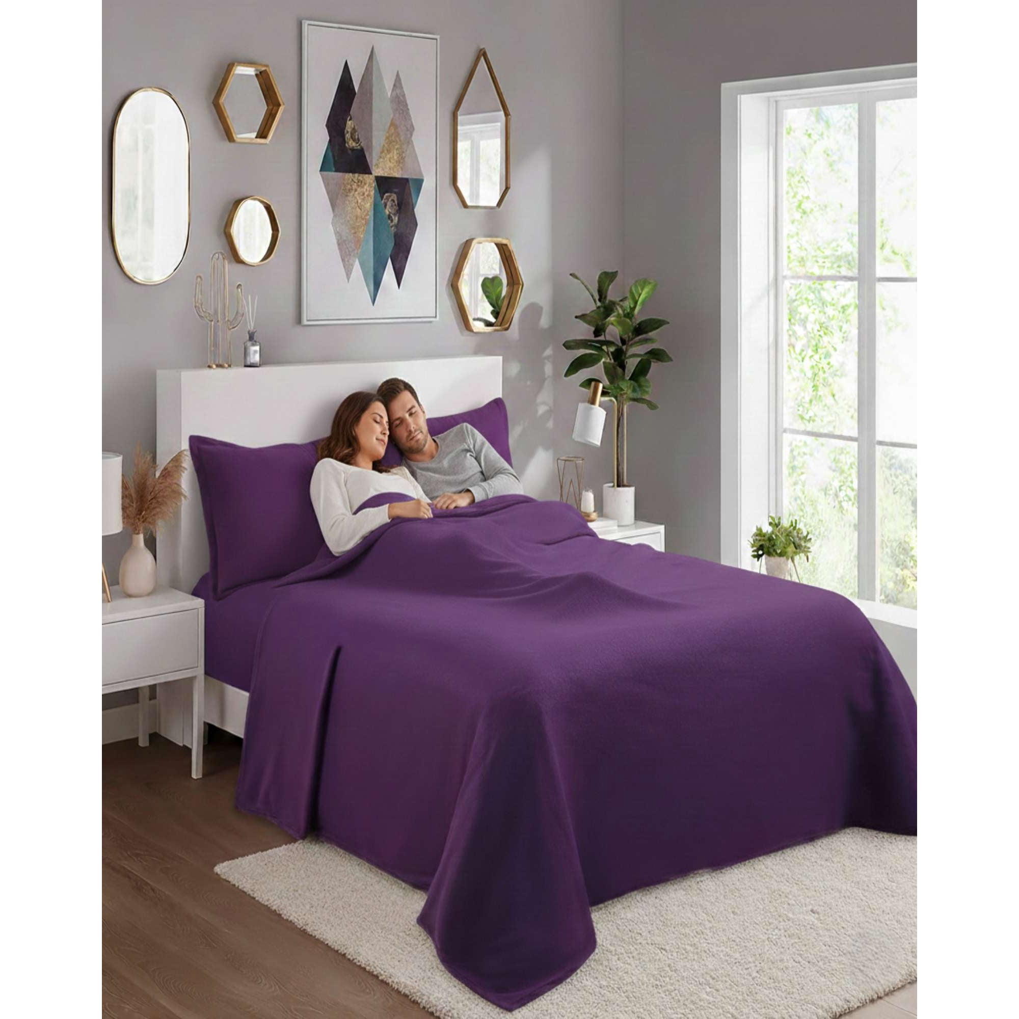 Myl Todo Hogar - Juego De Sábanas Polar Premium King Térmicas Extra Suaves