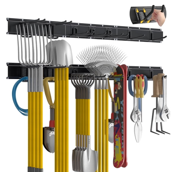 Organizador De Herramientas Para Pared De Garaje Con Rieles De 48 Cm