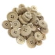 thumbnail image 1 of 50 Botones Redondos De Madera Naturales De 4 Agujeros De Tama?o Mixto Para Manualidades De Costura, 1 of 5