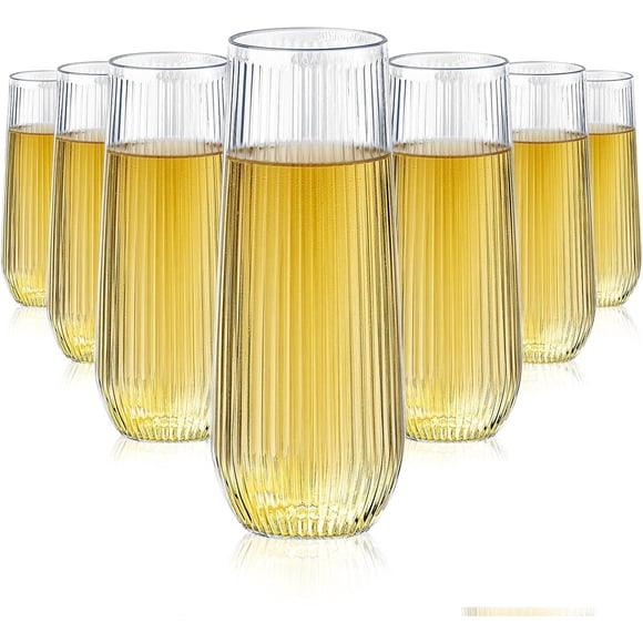 Copas plásticas para champagne Lueumxc de 9 oz (266 ml)