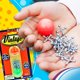 thumbnail image 2 of Juego JA-RU de matatena vintage de metal con 2 pelotas rebotadoras, 2 of 8