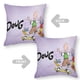 thumbnail image 2 of Doug Fundas de almohada de terciopelo con tema, regalos de funda de almohada, decoración para el hogar, cojín de lanzar, regalo de cumpleaños para fans y parejas.56*56cm., 2 of 6