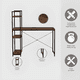 thumbnail image 3 of Escritorio estilo industrial relan desk 4 estantería, 3 of 3