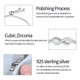thumbnail image 3 of Pulsera infinito ajustable de plata ley S925 + bolsa + #2, 3 of 3
