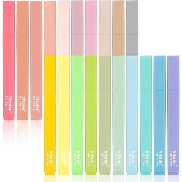 Marcadores Vitoler Set 20 Piezas Colores Pastel Morandi