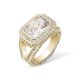 thumbnail image 1 of Anillos de Lujo de Moda para Hombre con Estilo Punk de Rapero, Chapados en Oro de 14K, Brillantes, Grandes, con Hielo, Hip Hop, Circonia Cúbica, Anillos para Hombre, 1 of 5