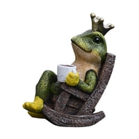 Ioensy - Figura De Rana Para Silla De Jardín, Decoración Bonita, Rana Para Patio Exterior, Patio S