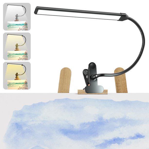 Lámpara LED de caballete con clip Lamptobe, 300 lm, 3 modos de color, USB