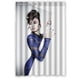 thumbnail image 1 of Cortina de ducha Demi Lovato, juego de cortina de baño con ganchos, tamaño 48 x 72 pulgadas, 1 of 3