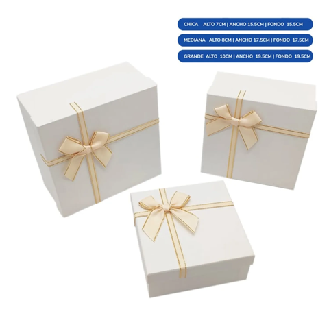 Genérico - Caja Cuadrada Triple Blanco X1 Uni