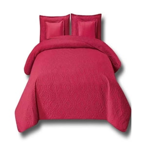 Alonso - Cobertor 9 Piezas 2 Plazas Quilt Mas Sabanas Mas Cortina De Tela