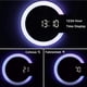 thumbnail image 4 of Reloj de pared LED, reloj de pared digital con control remoto, reloj de pared con espejo LED creativo con alarma, 4 of 5