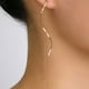 thumbnail image 3 of Long Tassel Threader Earrings Wave Shaped Simple Long Chain Earrings Elegant Earrings For Women & Girls, 3 of 4