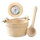 thumbnail image 3 of Termómetro De Madera Para Sauna, Cubo Y Cucharón, Portátil, Para Sauna, Sala De Sauna, Hogar, 3 of 5