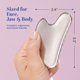 thumbnail image 5 of Rodillo facial Gua Sha ROSELYNBOUTIQUE de acero inoxidable, 5 of 6
