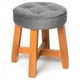 thumbnail image 1 of Pouf Puff Spring Felpa Gris, 1 of 2