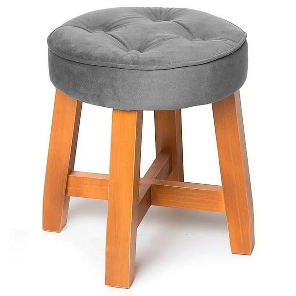 Pouf Puff Spring Felpa Gris