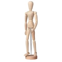Puntostore - Maniquí Articulado Masculino 30Cm De Madera - Ps