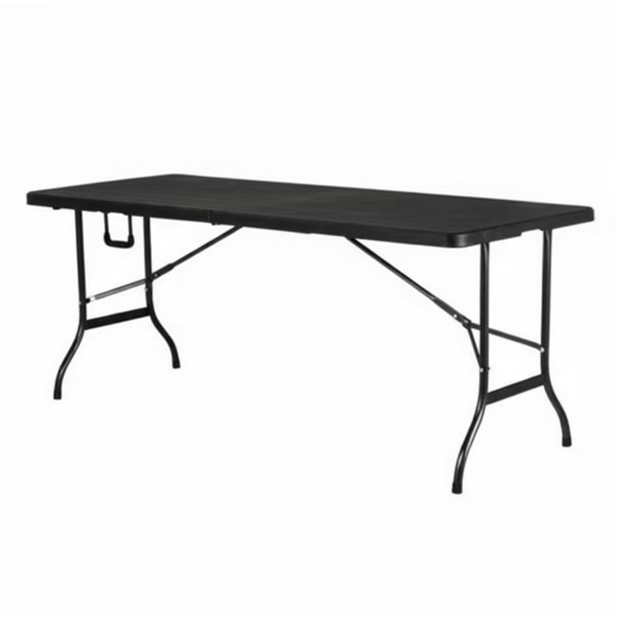 Tododescuento - Mesa Plegable 1.80 Mts Tipo Maleta Con Seguro Negra