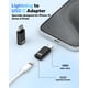thumbnail image 2 of Adaptador MoKo Lightning hembra a USB C macho para iPhone negro, 2 of 8
