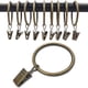 thumbnail image 1 of Anillos para cortinas WeekSeight, paquete de 40 unidades, color bronce con clips, 4,5 cm de profundidad, 1 of 7