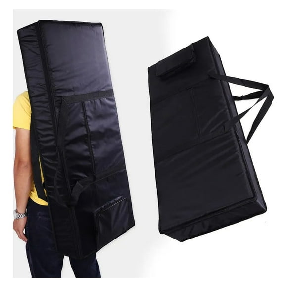 Funda Acolchada Musical Teclado 61 Teclas Bolso Impermeable Negro