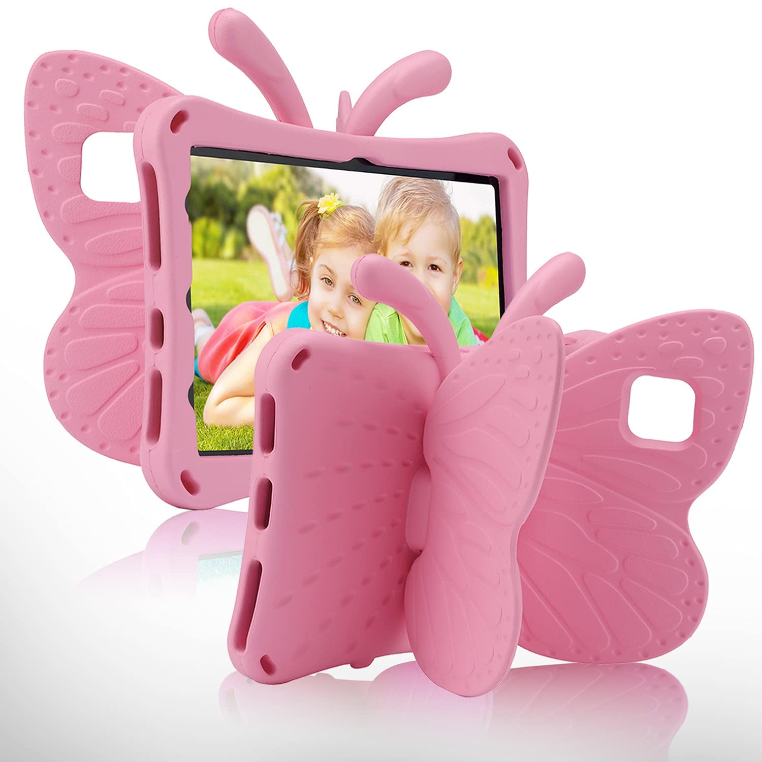 Funda Para Tableta Funnywin Butterfly Ipad 10.2 7ª, 8ª Y 9ª Generación, Rosa
