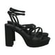 thumbnail image 4 of Sandalia Mujer Negro Taco Alto Holly Police, 4 of 6