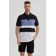 thumbnail image 1 of Polera Hombre Franjas Horizontales Celeste, 1 of 4