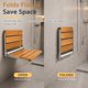 thumbnail image 5 of Asiento Plegable de Ducha para Seguridad en el Baño KoreTech de Teca y Acero, 5 of 6