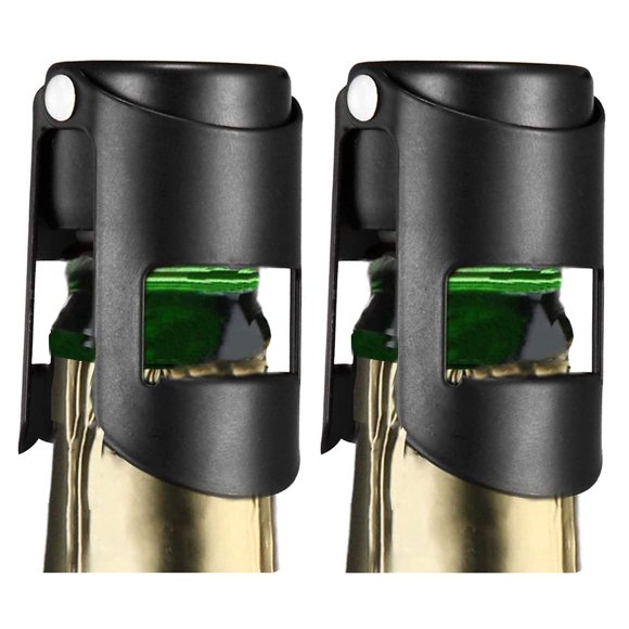 Tapón para Botella HYZ Pack de 2 - Acero Inoxidable Negro