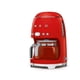 thumbnail image 5 of Cafetera Smeg, estilo retro de los años 50, jarra de cristal para 10 tazas, color rojo, 5 of 6