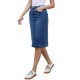 thumbnail image 4 of INSPIRE CHIC Falda de Mezclilla para Mujeres Regreso a Clases Cintura Alta Abertura Bolsillos Traseros Falda Lápiz a la Rodilla M Azul, 4 of 6