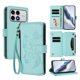 thumbnail image 1 of Funda Cartera Mariposa para [Xiaomi Poco F8 Pro] con Soporte y Cremallera Verde menta, 1 of 6