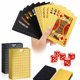 thumbnail image 1 of Cartas de juego JWENUPDE, 2 paquetes, impermeables, mazos dorado y negro, 1 of 8