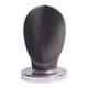 thumbnail image 2 of Cabeza De Bloque De Lona (altura 25 Cm) Cabeza De Exhibición De Peluca Estable Para Sombreros Peluca Sombrero Terciopelo Negro, 2 of 5