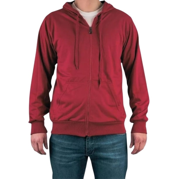 Poleron Algodón Hombre Primavera Verano Cierre Colores Mu54