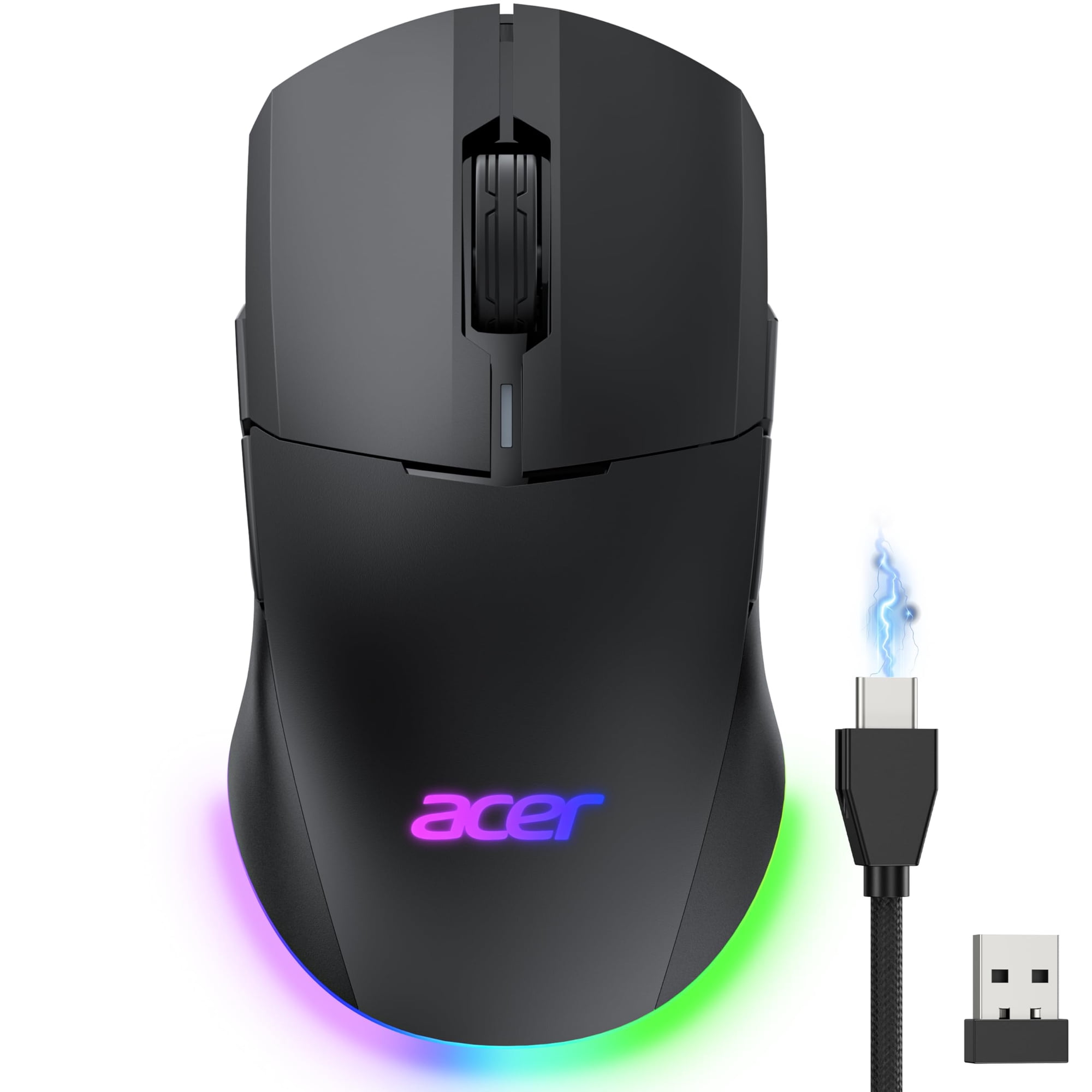 Mouse Gamer Inalámbrico Acer 24000 Dpi 8 Botones Rgb
