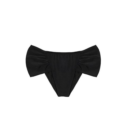 Samia - Bikini Calzón Con Laterales Drapeados Negro S