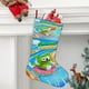 thumbnail image 2 of Oso de Goma y Amigos Tema: Calcetines de Navidad, fino lino blanco para colgar en escaleras y chimenea, decoración navideña para el hogar, regalo de Navidad. 45cm × 32cm, 2 of 5