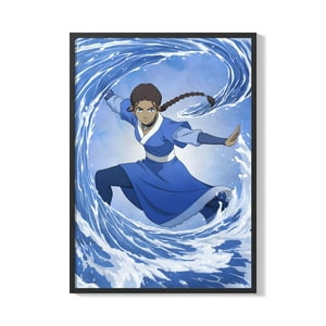 Creango - Cuadro Poster Enmarcado Avatar Katara Decorativo