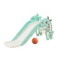 Bothyi - Los Niños Toboganes Juguetes Antideslizantes Con Aro De Baloncesto Para Exterior Verde