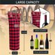 thumbnail image 3 of Bolsa aislante opux para 1 botella de vino a cuadros rojo, 3 of 7