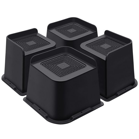 Elevadores de Cama ANNKUT 10 cm Resistente Juego de 4 Negro