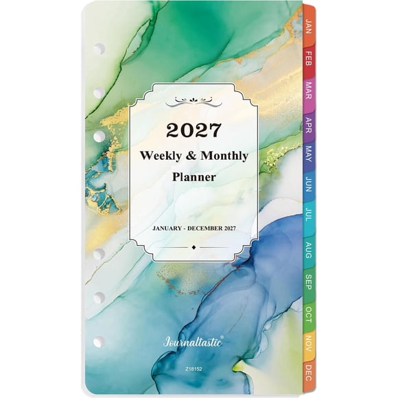 2027 Planner Refills A6 Weekly Monthly Planner Inserts